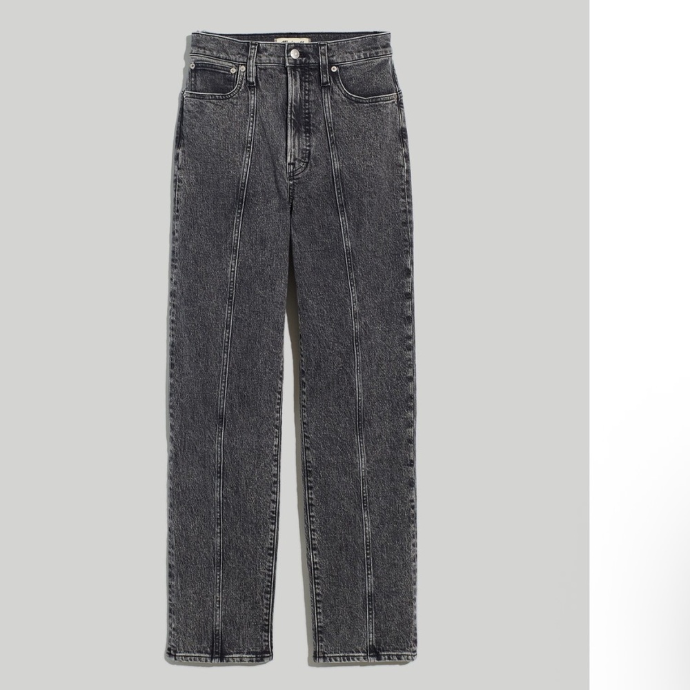Madewell The Perfect Vintage Straight Jean With Seams in Light Black Wash
